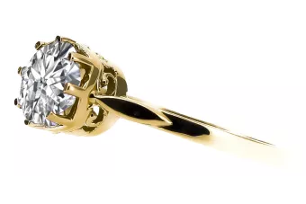 Винтаж изделия Кольцо Циркон 14-кв Желтое золото vrc366y